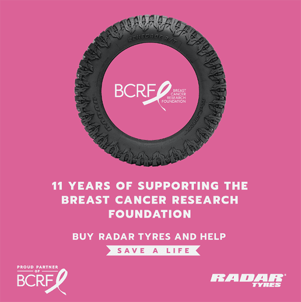 Omni United and Radar Tyres Support the Breast Cancer Research Foundation (BCRF)