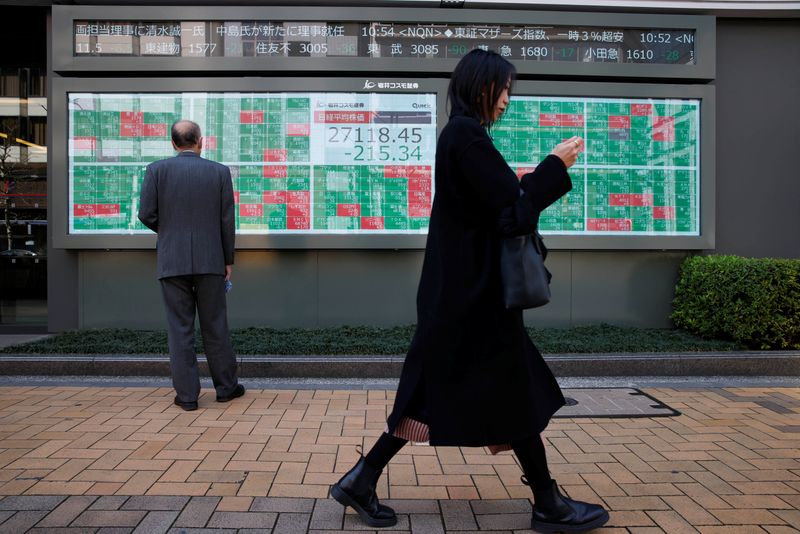 Asian stocks waver on China deflation worries, mixed Japan earnings