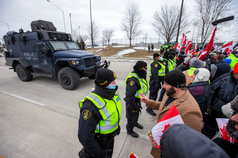 Canada police arrest protesters in effort to reopen key bridge with U.S