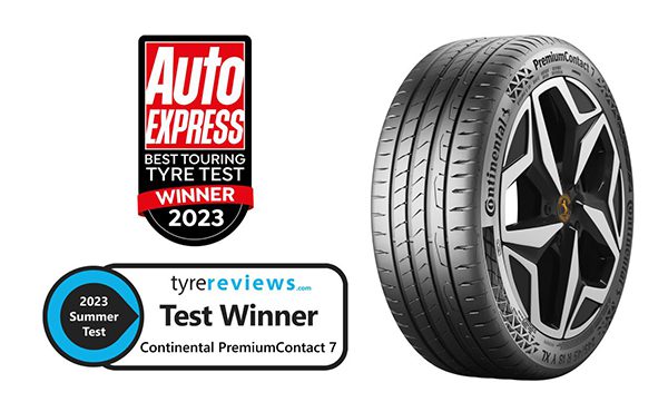 Continental’s New PremiumContact 7 has Double Tyre Test Success with Auto Express and Tyre Reviews