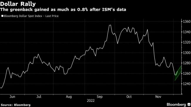 Dollar Rallies After US Services Gauge Shows Resilient Economy