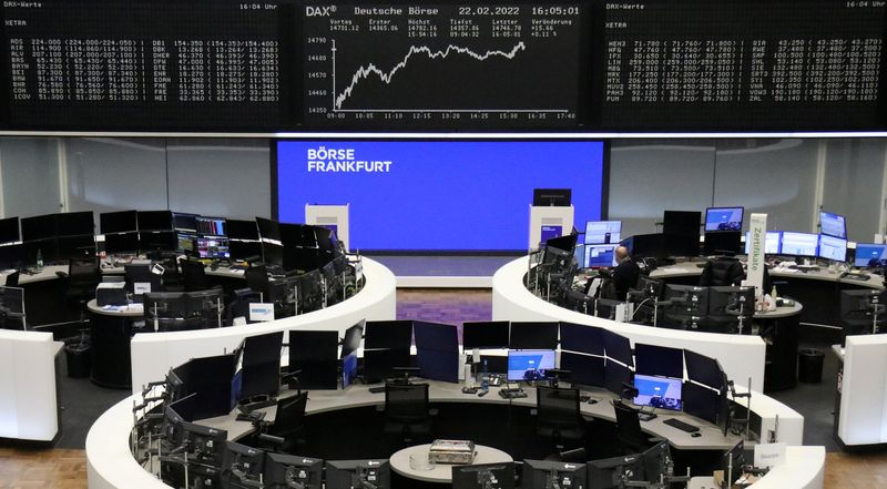 European shares end week lower as rate hike bets rise