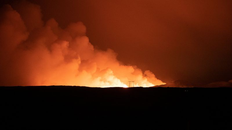 Iceland volcano erupts again, spewing fountains of lava