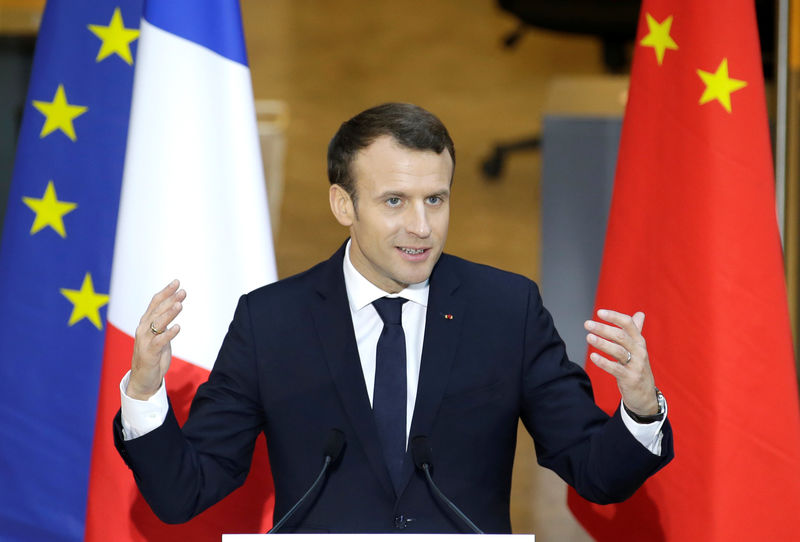 Macron urges China, EU to avoid pitfalls of protectionism