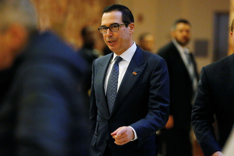 Mnuchin, in China, looks forward to trade talks