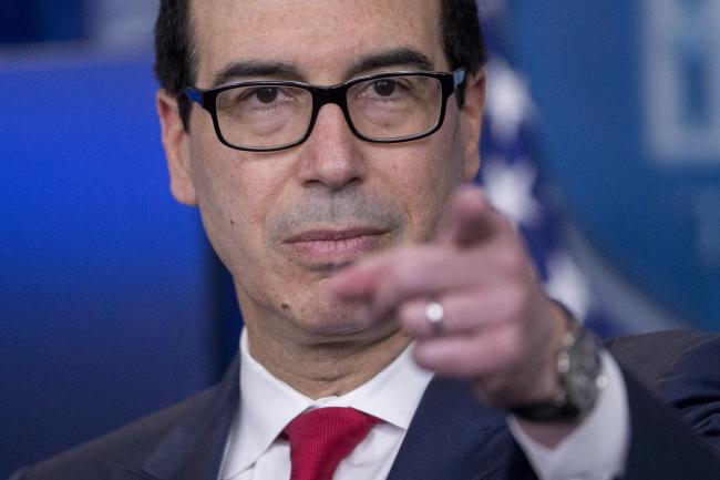 Mnuchin Sells Tax Cut Coast-to-Coast as Public Doubts Mount