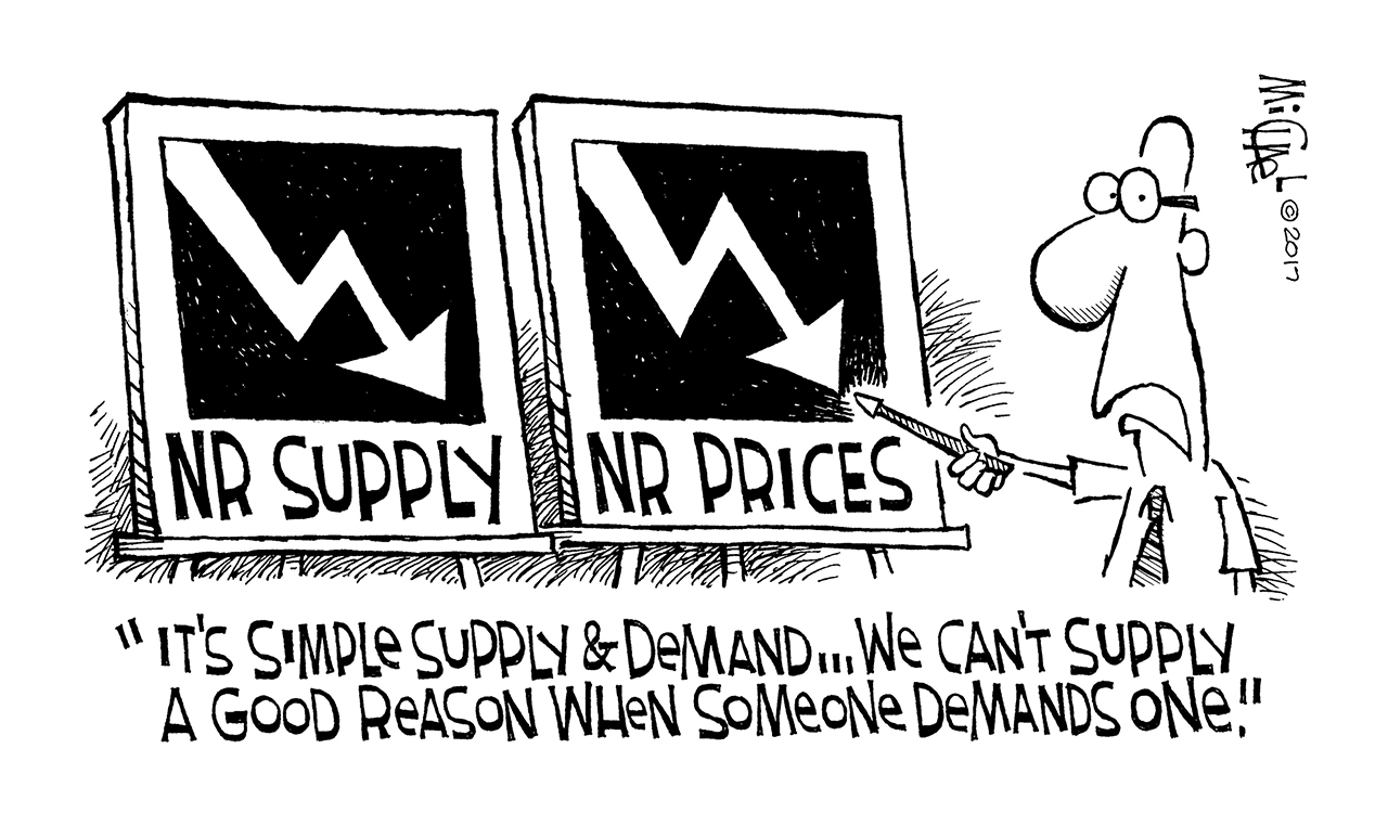 Natural Rubber supply, demand doesn