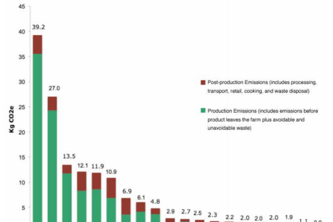 The top 10 foods with the biggest environmental footprint