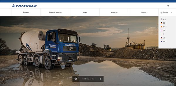 Triangle Tyre Launches Multilanguage Website