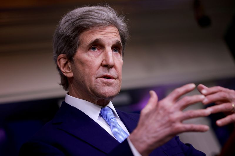 U.S. climate envoy Kerry says the private sector should help achieve emission targets