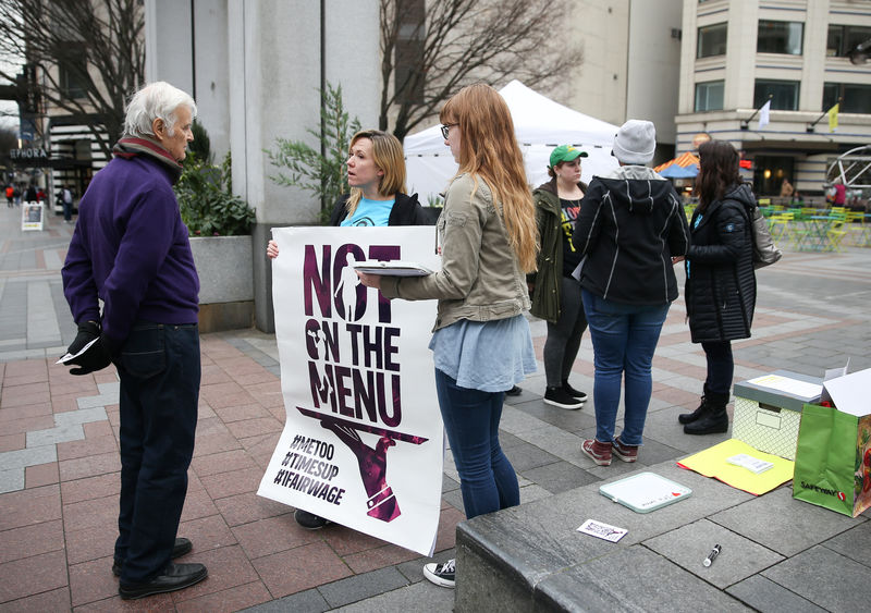 U.S. restaurant workers target low wages in campaign against sexual harassment