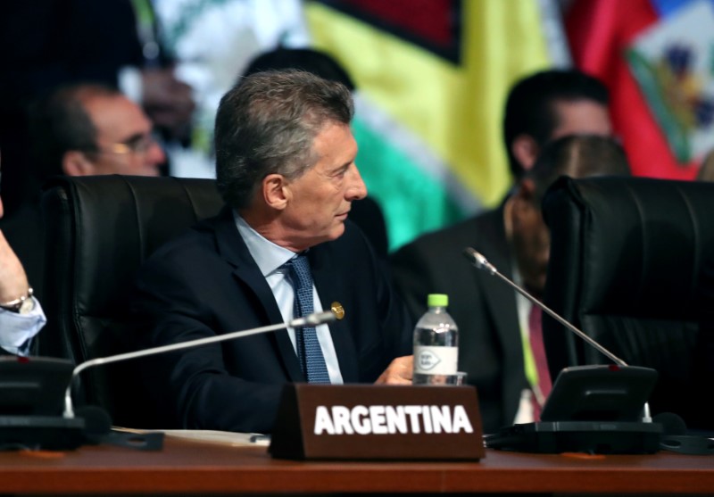 U.S. says it backs Argentine President Macri