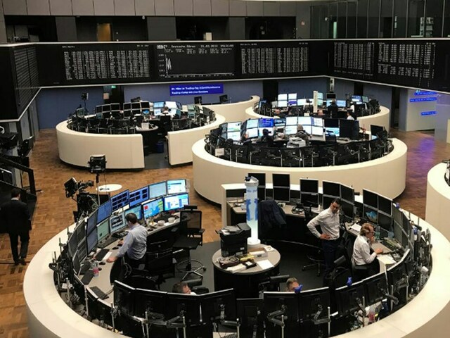 European shares slip but set for weekly gains