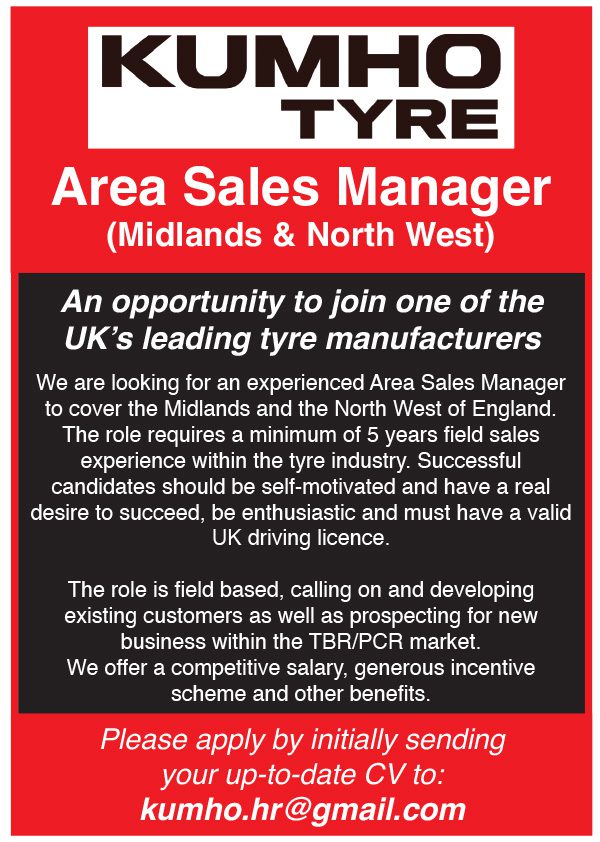 Kumho – Area Sales Manager
