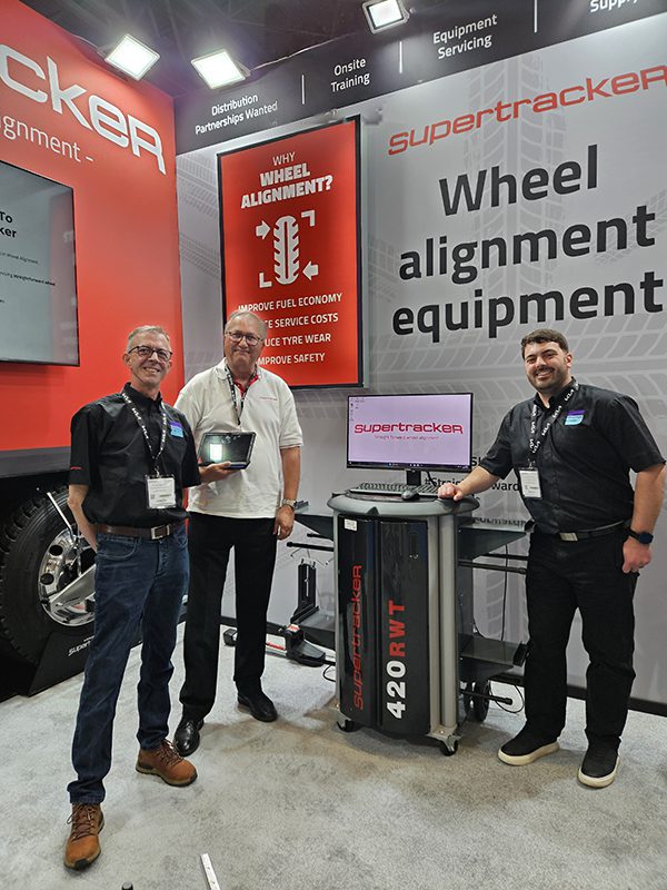 Supertracker launches new ccd 8 sensor truck wheel aligner at cv show